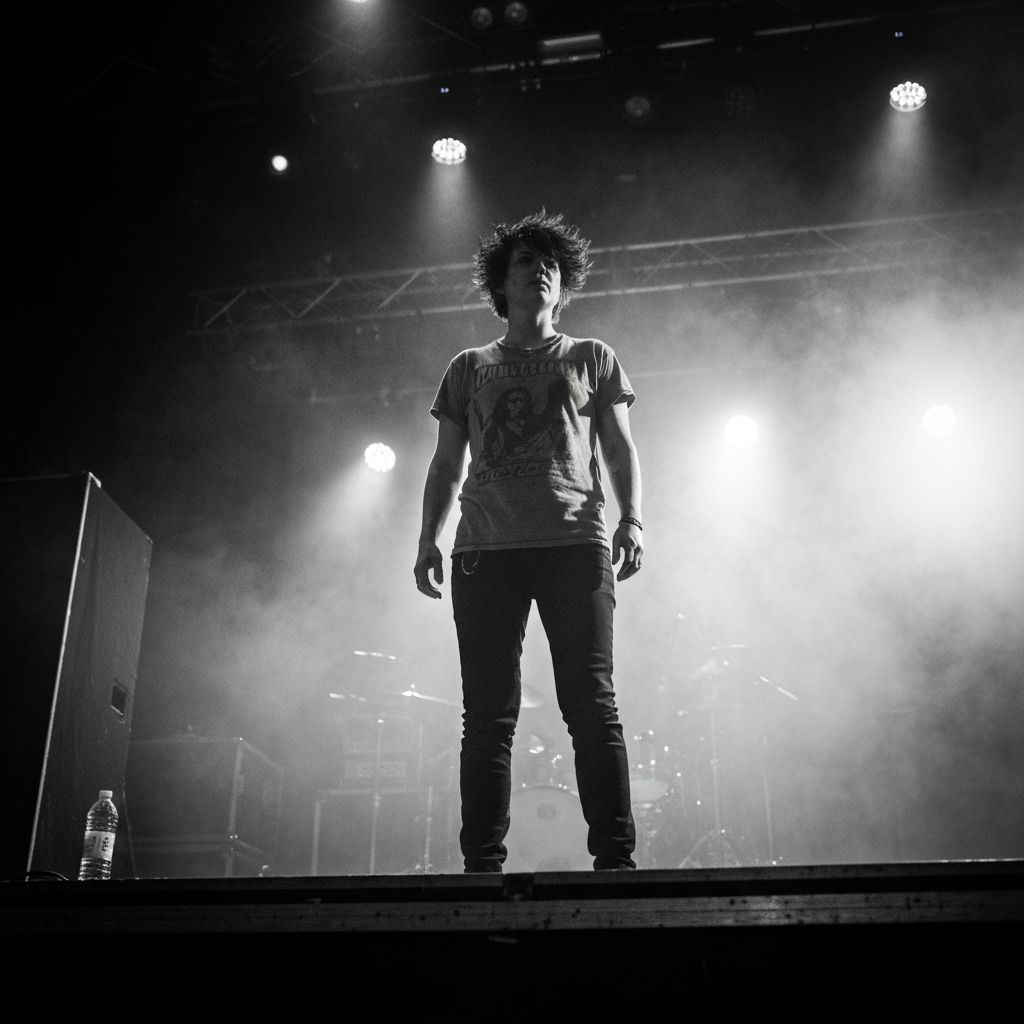 Powerful backstage imagery representing strength and recovery